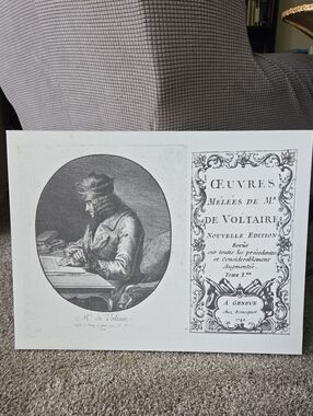 Brunello Cucinelli Store Artwork: Voltaire Classic Black & White Wall Art Print